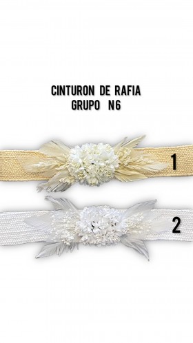 CINTURON RAFIA CON PLUMA