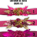 RAFFIA BELT WITH FEATHER