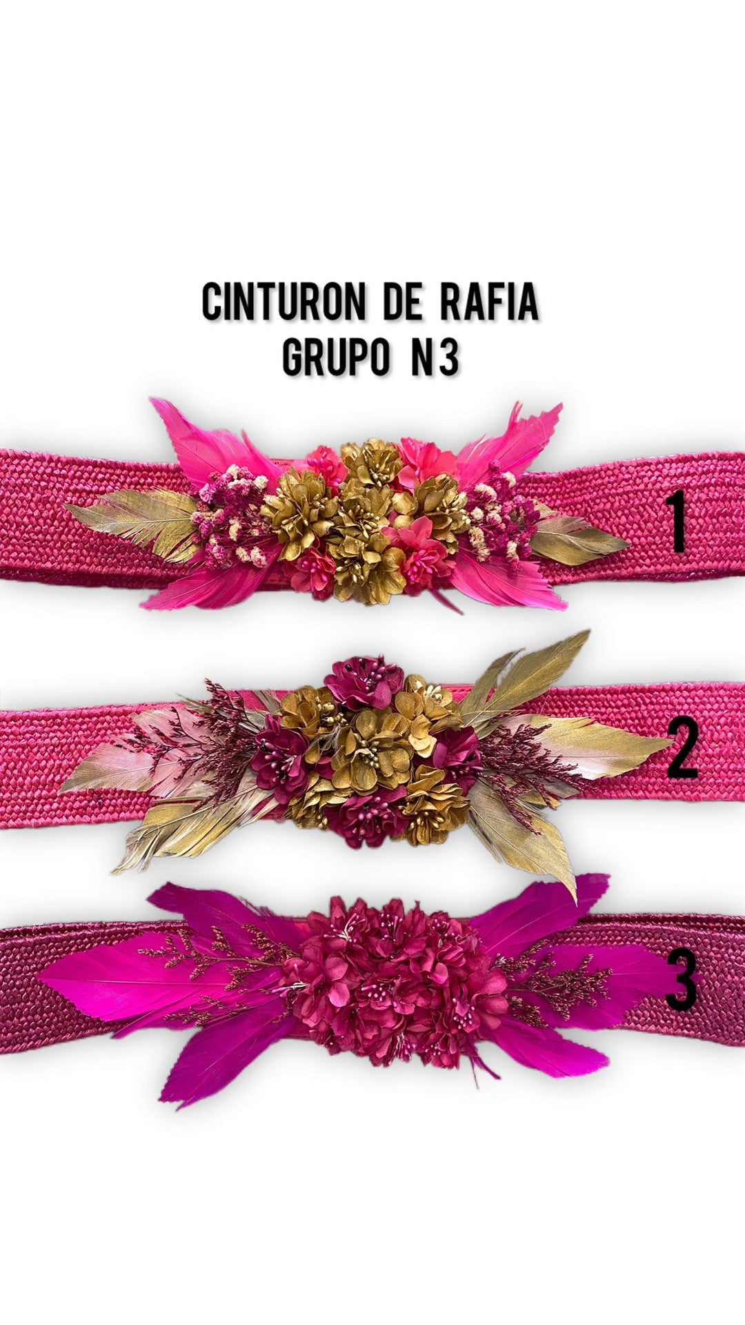 RAFFIA BELT WITH FEATHER