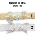 RAFFIA BELT WITH FEATHER
