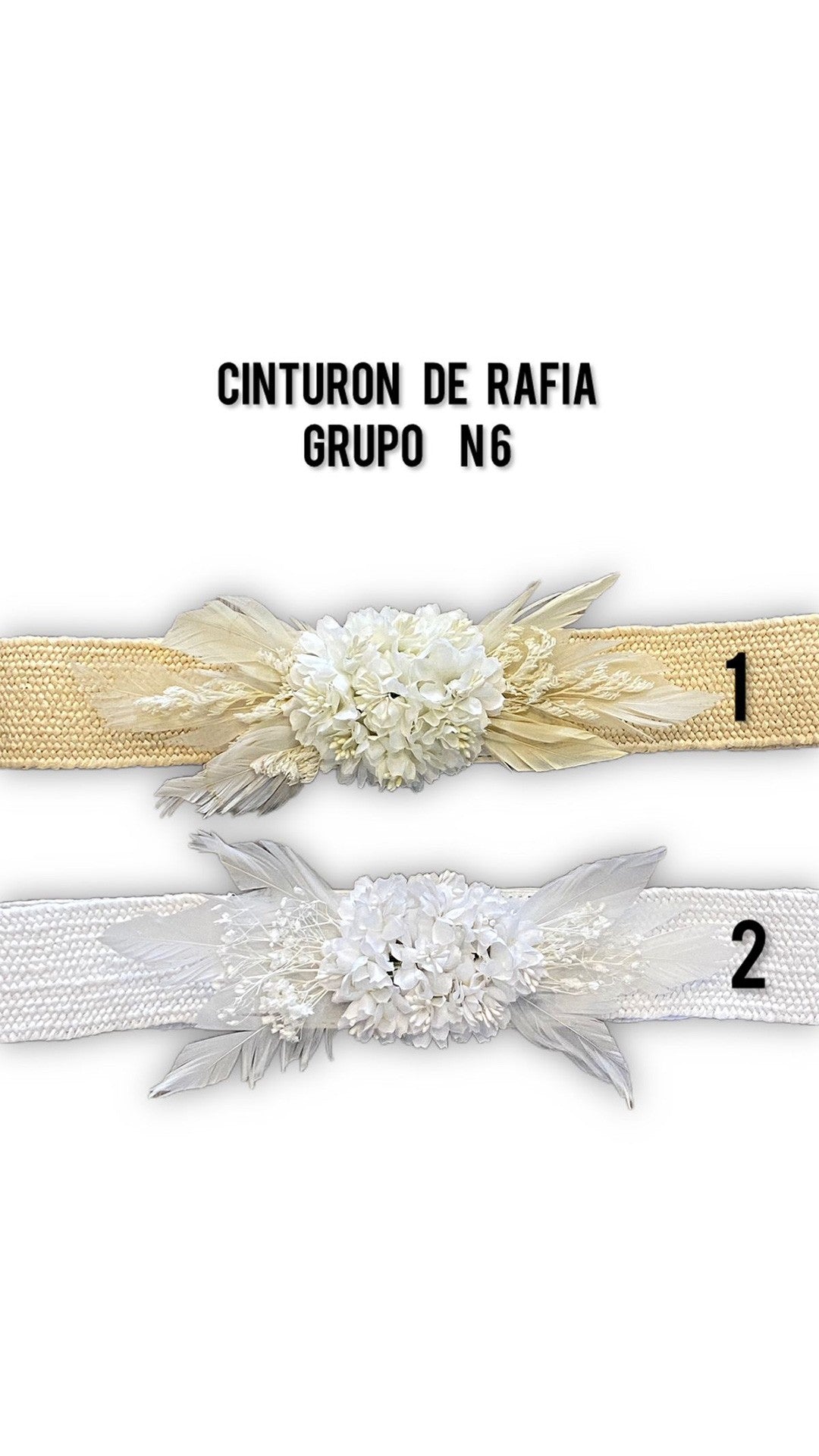 RAFFIA BELT WITH FEATHER